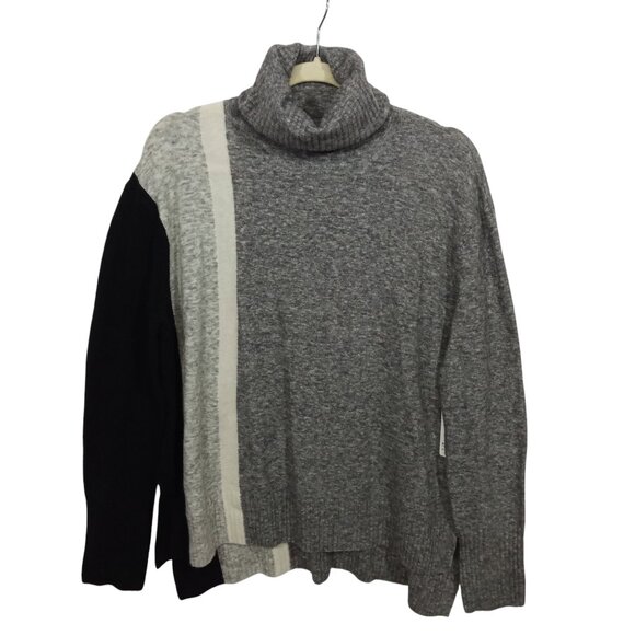 Athleta Womens Sweater Size S Wool Transit Turtleneck Pullover Top Stretch Gray - Picture 1 of 8